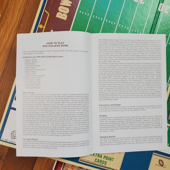 VCR college bowl game video cassette games board game vintage - Picture 4 of 6